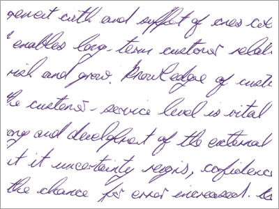 Image showing anonymous handwriting sample from a male.